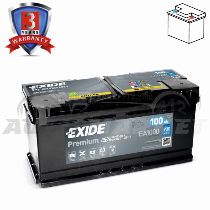 Μπαταρία Αυτοκινήτου EXIDE PREMIUM 100AH 900A R+